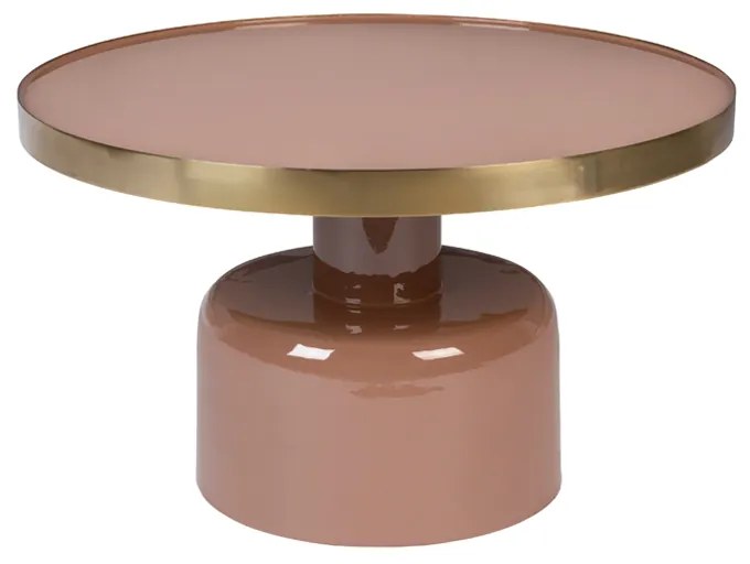 Zuiver Glam Roze Salontafel Met Goud - 60 X 60cm.