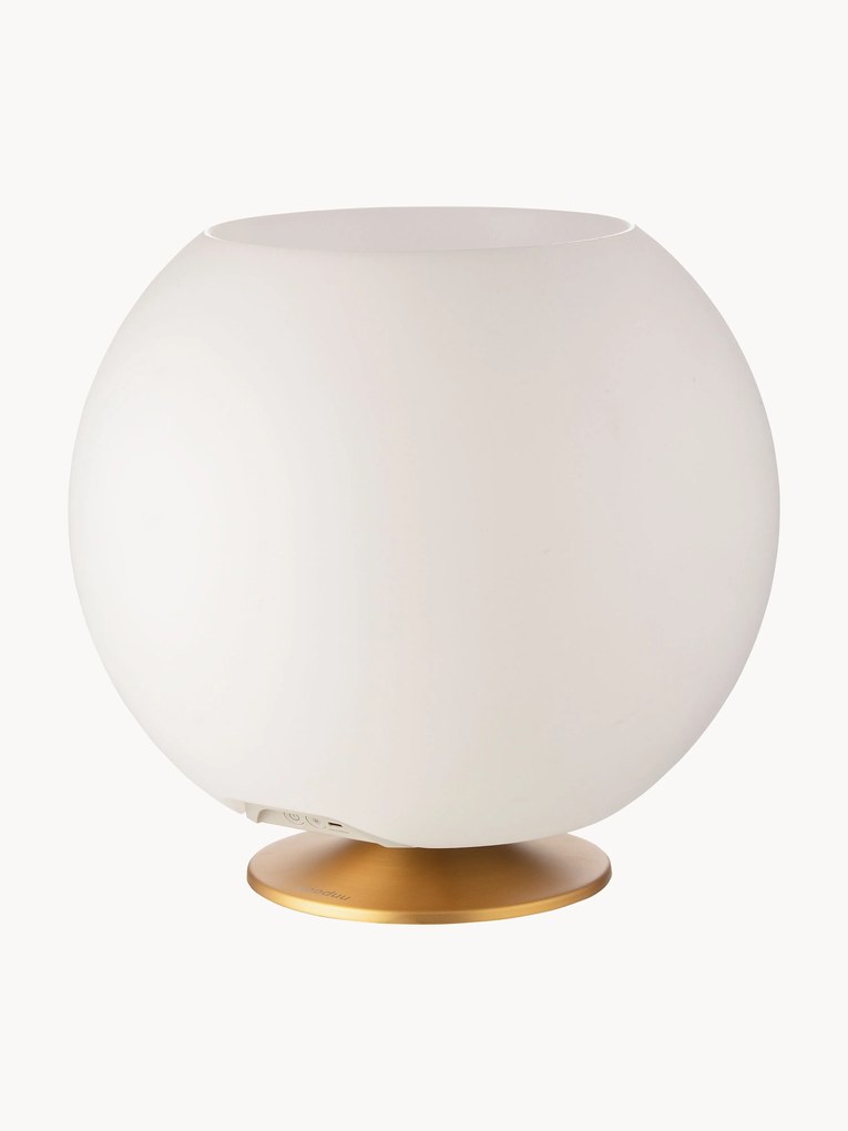 Dimbare LED tafellamp Sphere met Bluetooth-luidspreker en flessenkoeler