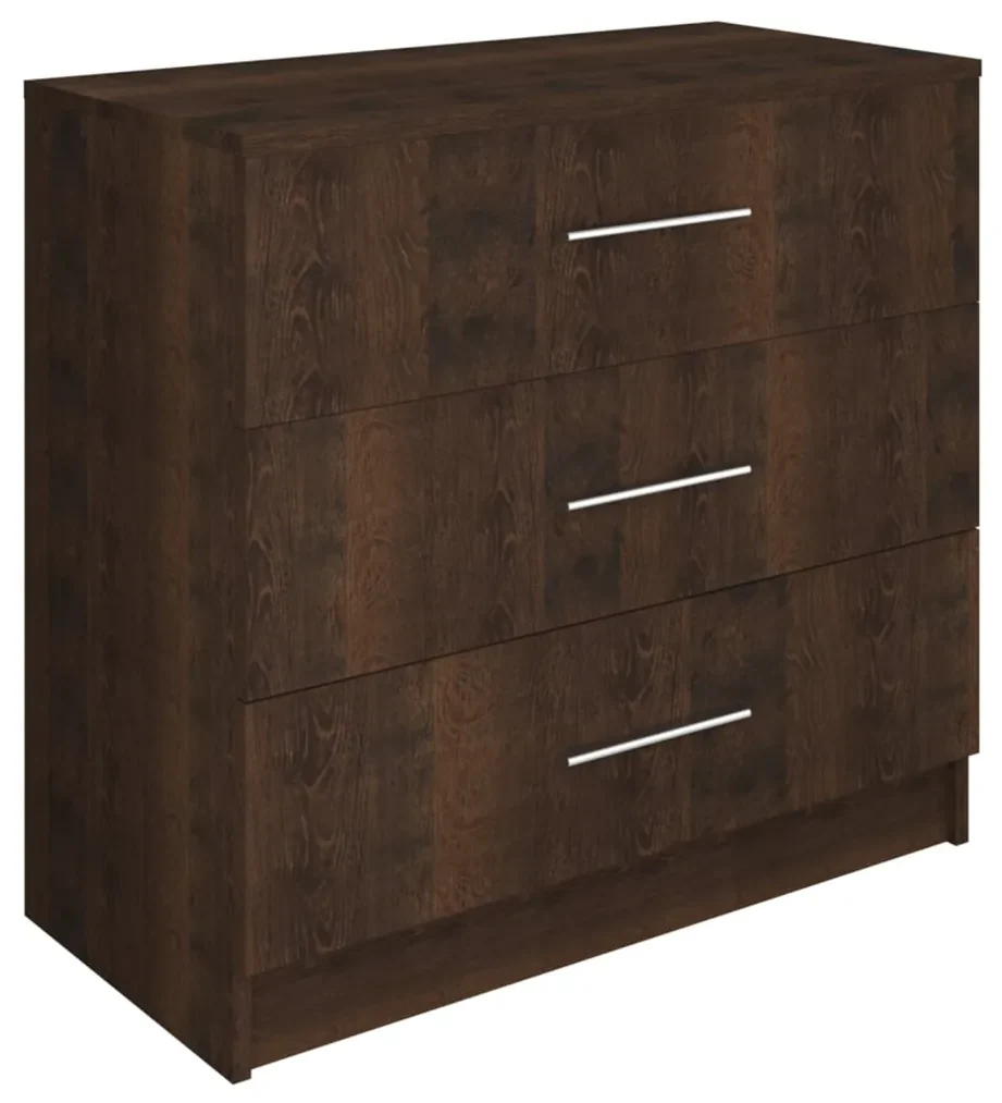 vidaXL Ladekast 71x35x68 cm spaanplaat gerookt eikenkleurig