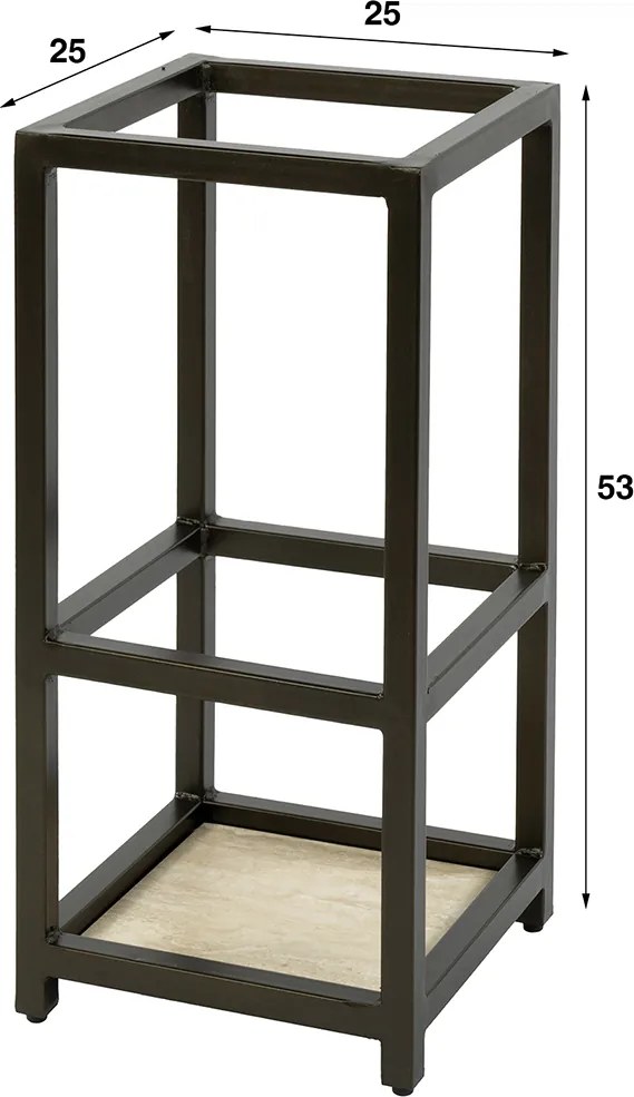 Vierkante Paraplubak Met Brons Frame