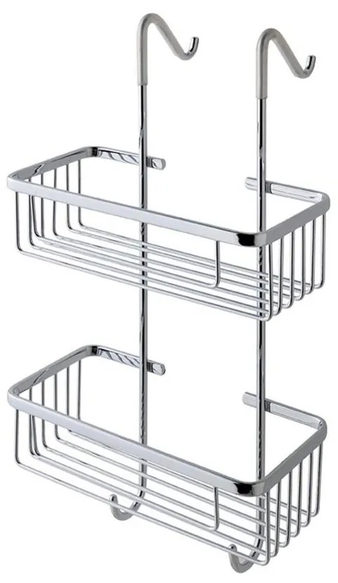 Eastbrook Solid messing doucherek rechthoekig dubbel chroom