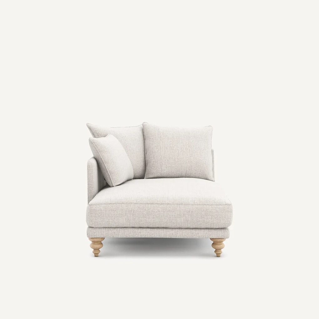 Chaise longue in jaspé stof, LAZARE