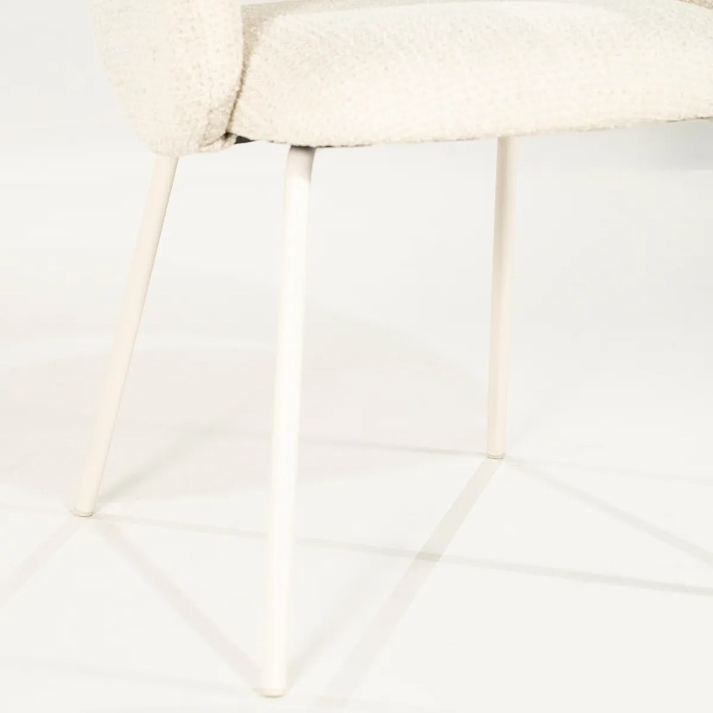 By-Boo Story Wit-frame Eetkamerstoel Beige