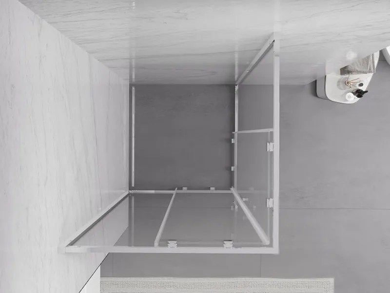 Mexen Exo-S Duo vierkante schuifdouchecabine 100 x 100 cm, transparant, chroom - 8111-100-100-01-00
