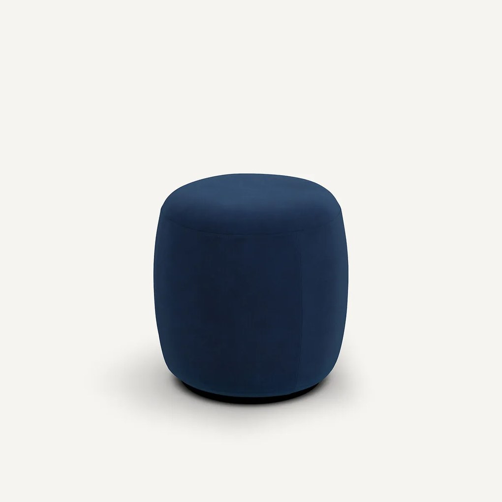 Poef van fluweel, Rosebury, ontwerp door Emmanuel Gallina