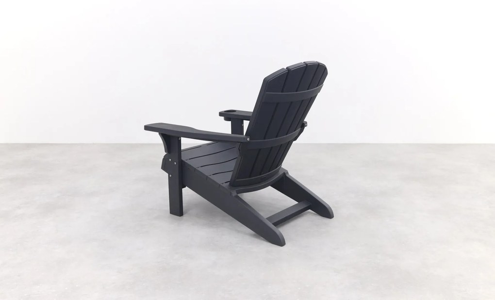 Keter Alpine Adirondack Loungestoel met Bekerhouder - Antraciet