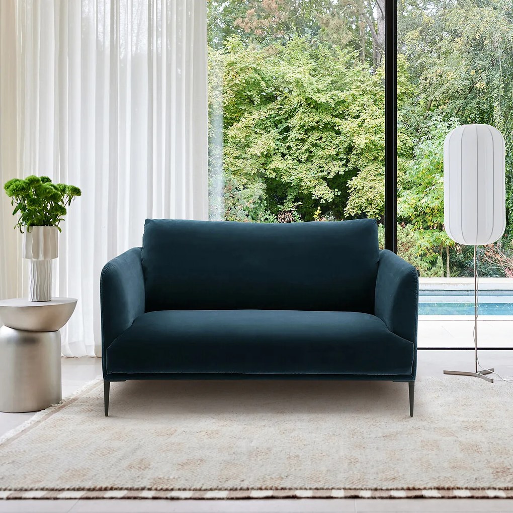 Fluwelen 2-zitsbank, Oscar-design E. Gallina