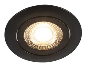 Set van 5 Moderne inbouwspots zwart incl. LED 3-staps dimbaar - Mio Modern rond Binnenverlichting Lamp