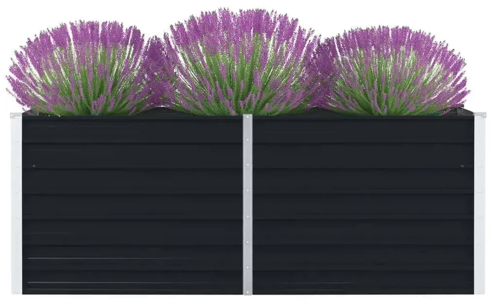 vidaXL Plantenbak verhoogd 160x80x45 cm gegalvaniseerd staal antraciet