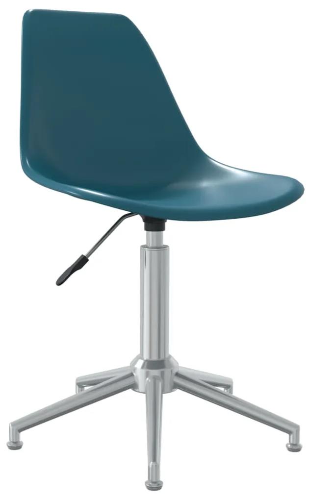 vidaXL Kantoorstoel draaibaar polypropeen turquoise