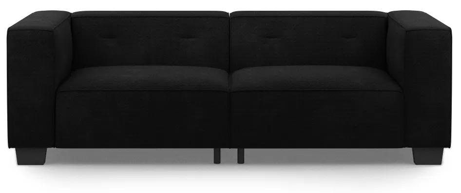 Rivièra Maison - Hampton Heights Sofa 3,5 Seater, celtic weave, caviar - Kleur: zwart