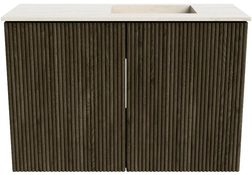 Mondiaz Joya DLux 60cm toiletmeubel shadow met wastafel faye rechts zonder kraangat meli
