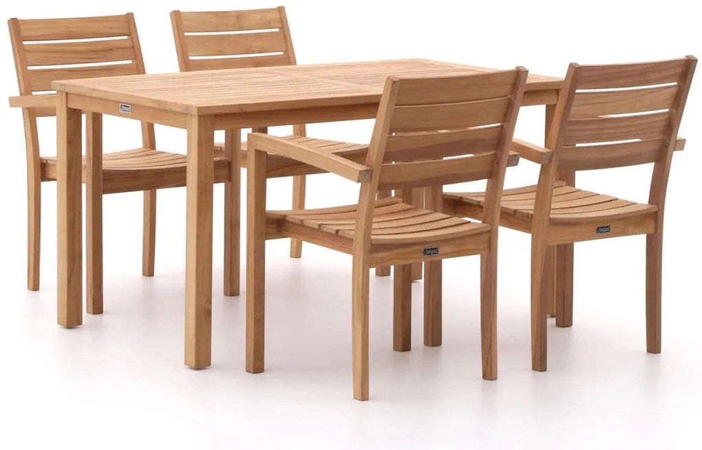 Sunyard Liverpool 145cm dining tuinset 5-delig stapelbaar