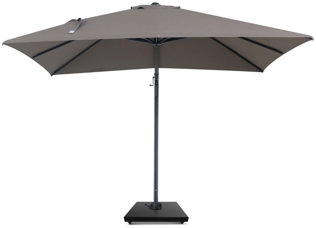 Zweefparasol  3x3m S2 Excellent (incl. voet + hoes) Taupe-naturel-bruin Camello Luna