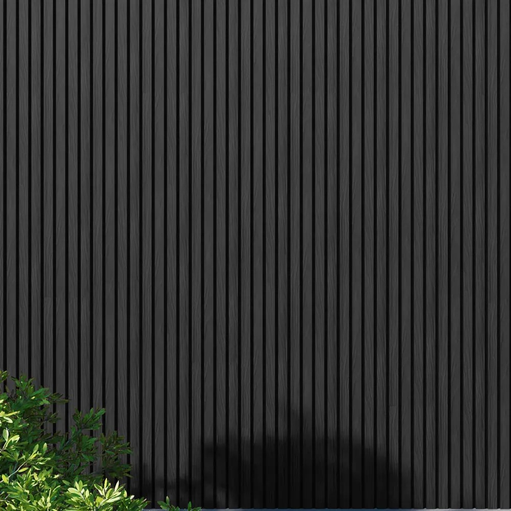 Buitenpanel Zwart 290cm | Gevelbekleding | Tuin | 3D Houtnerf