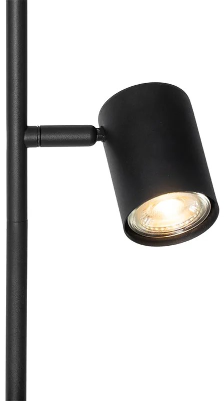 Moderne vloerlamp zwart 3-lichts - Jeana
