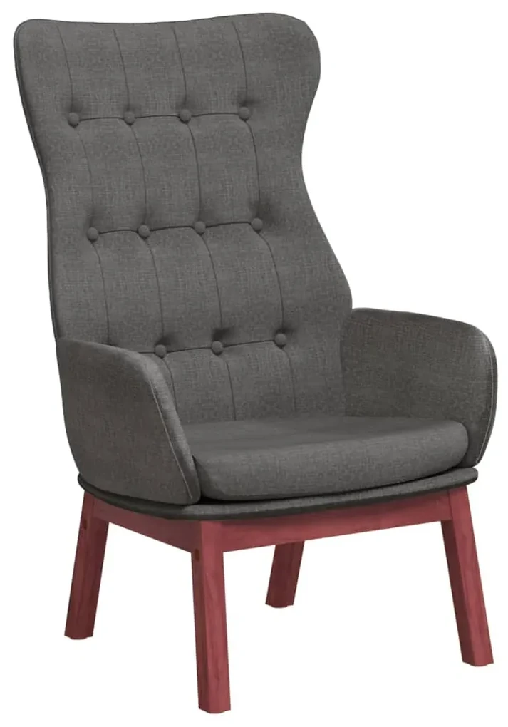 vidaXL Relaxstoel stof donkergrijs
