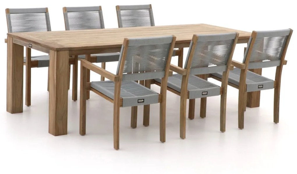 ROUGH Batang/ROUGH-X 240cm dining tuinset 7-delig stapelbaar