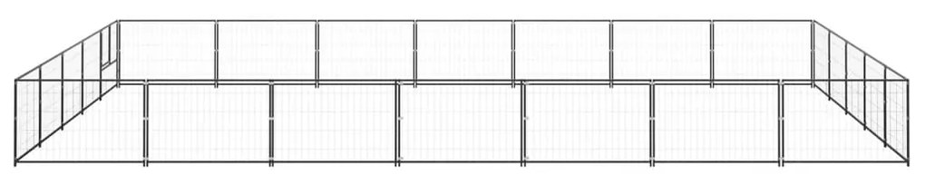 vidaXL Hondenkennel 35 m² staal zwart