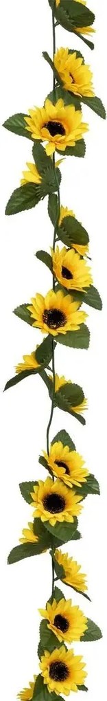 Atmosphera Kunstbloemenslinger– Zonnebloemen – 180 cm – Geel/Groen – Voor binnen&amp;buiten