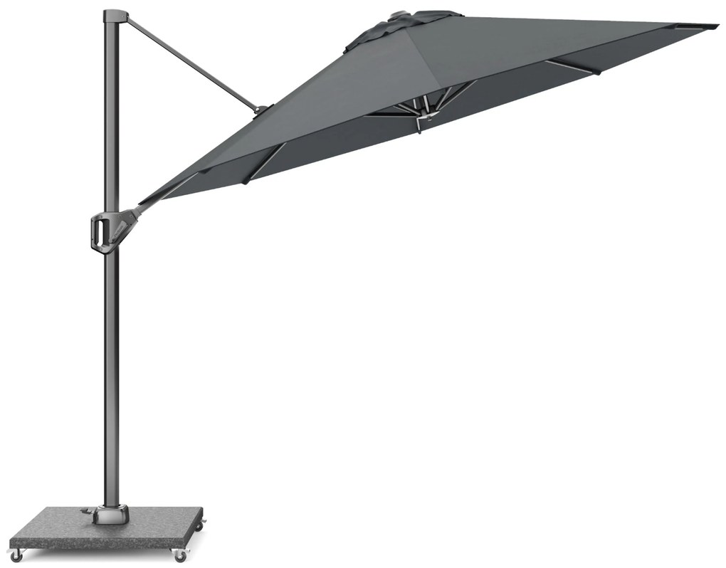 Zweefparasol  Ø3m T1 (excl.voet) Grijs-antraciet Platinum Voyager