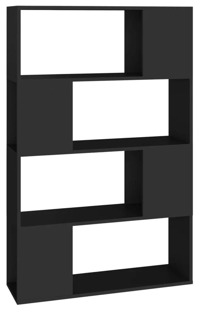 vidaXL Boekenkast/kamerscherm 80x24x124,5 cm spaanplaat zwart
