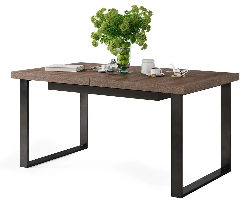 AVELLA Bruin Eik - LOFT TAFEL VOOR WOONKAMER/EETKAMER UITKLAPBAAR TOT 3,1 m!