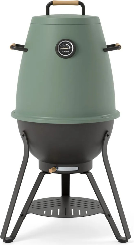 Kandu Cooking 41 houtskoolgrill - Jungle Green - Vertical Cooking BBQ - Ø58 x H95 cm
