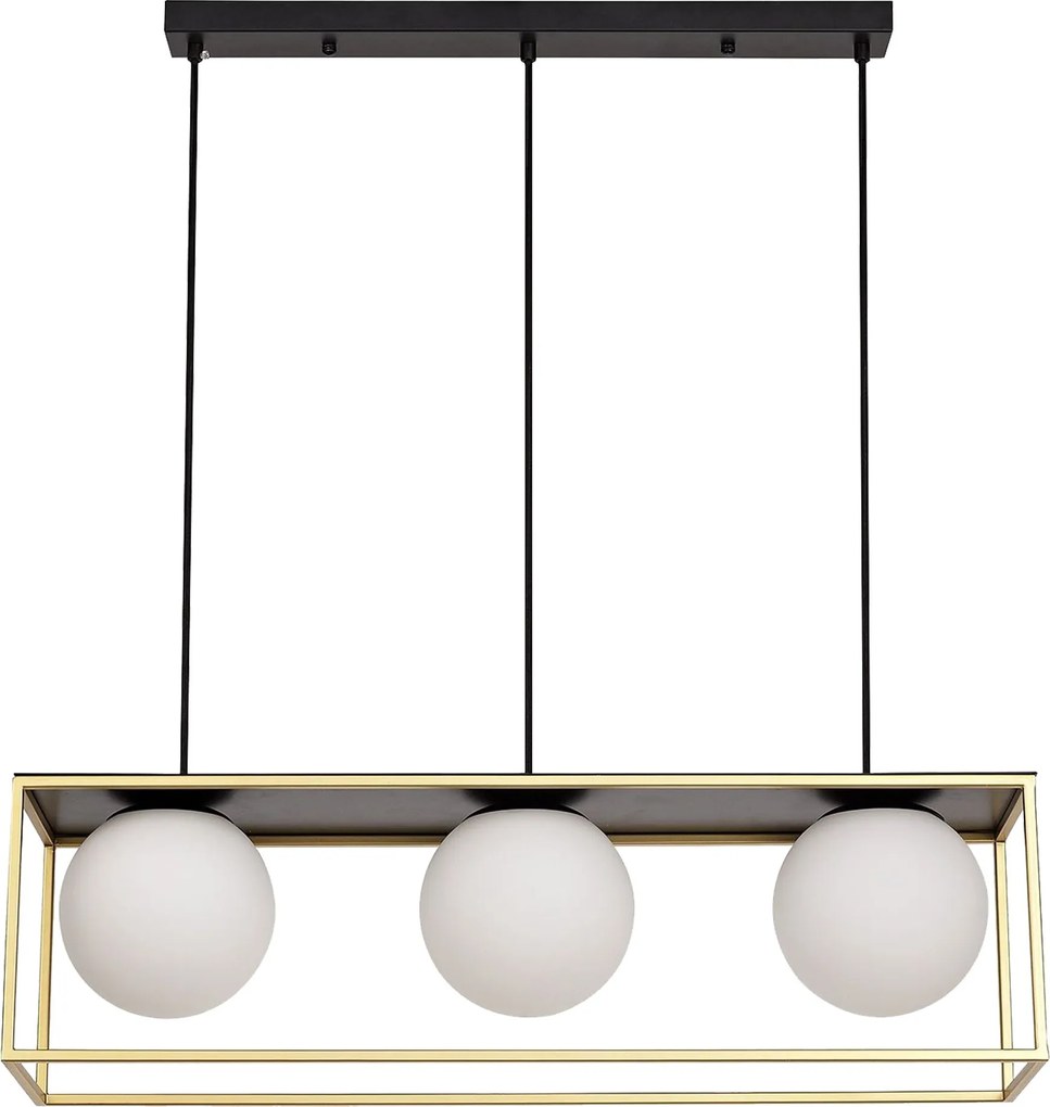 Plafondlamp Zwart Goud APP1164-3CP