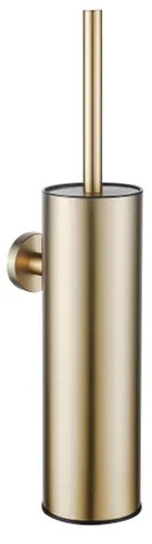 Fortifura Calvi toiletborstelhouder - gesloten model - wand - rond - Geborsteld Messing PVD (Goud) SW1111543