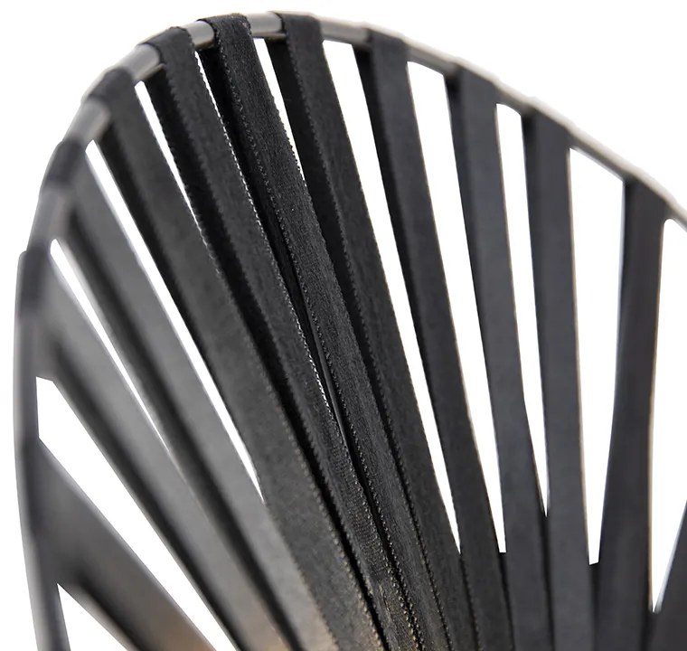 Landelijke wandlamp zwart 40 cm - Leia