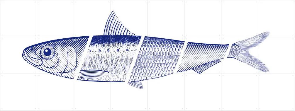 IXXI Blue Fish wanddecoratie
