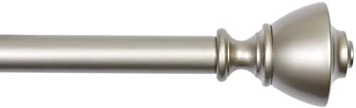 2,54 cm gordijnroede met urnontwerpen, 91,44 cm tot 182,88 cm, nikkel