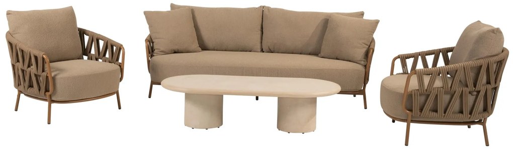4 Seasons Outdoor Biarritz loungeset amber SALE Loungeset   beige weerbestendig