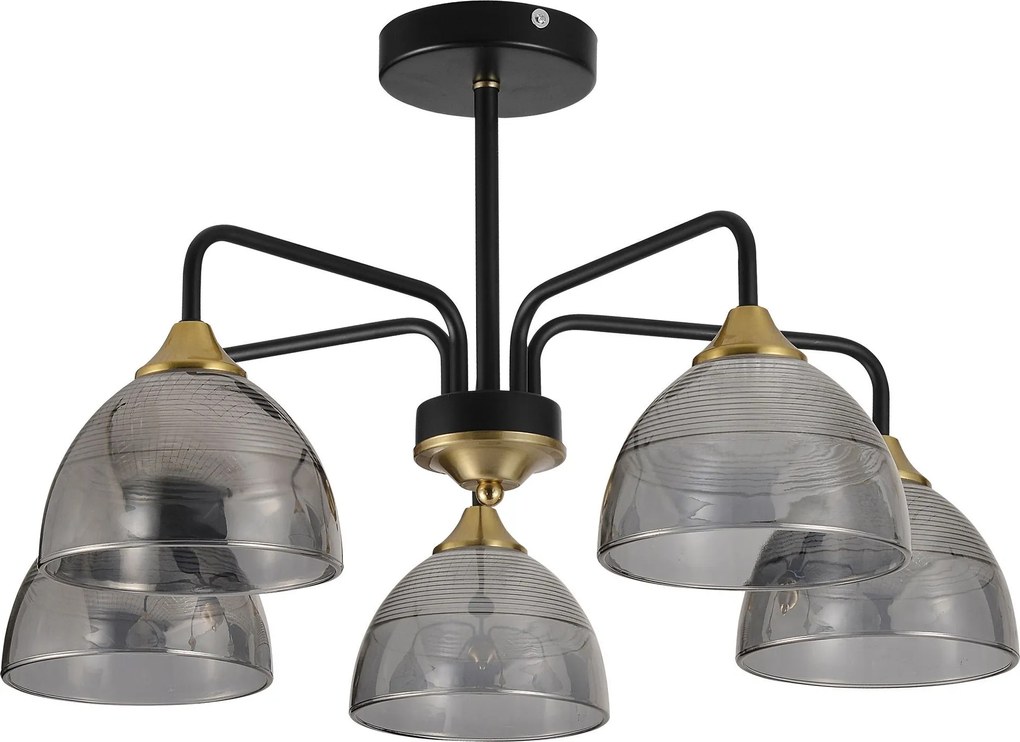 Hanglamp G085-5C BLACK GREY