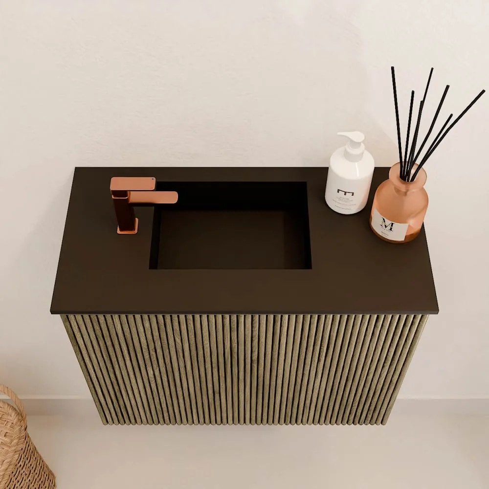 Mondiaz Joya 50cm toiletmeubel dusk met wastafel faye links 1 kraangat urban