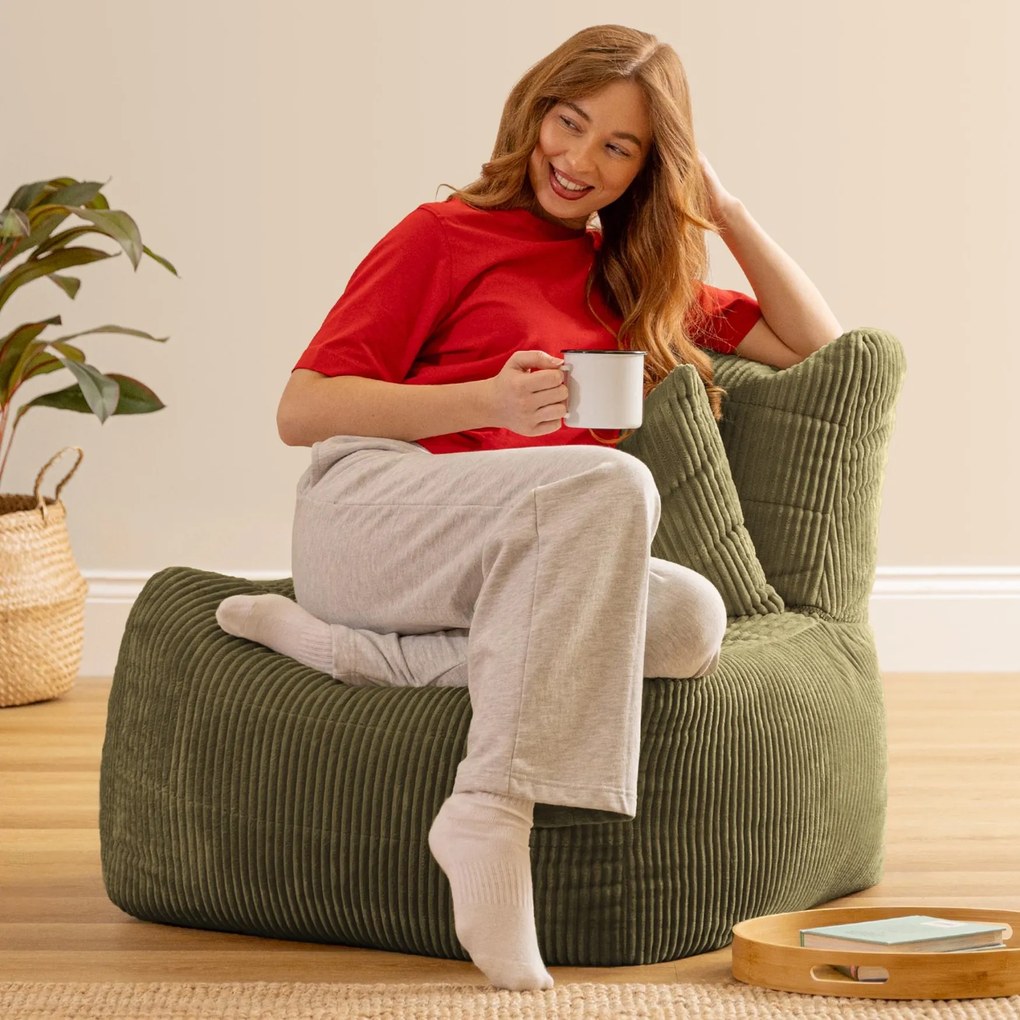Noa Modulair Zitelement Corduroy - Saliegroen