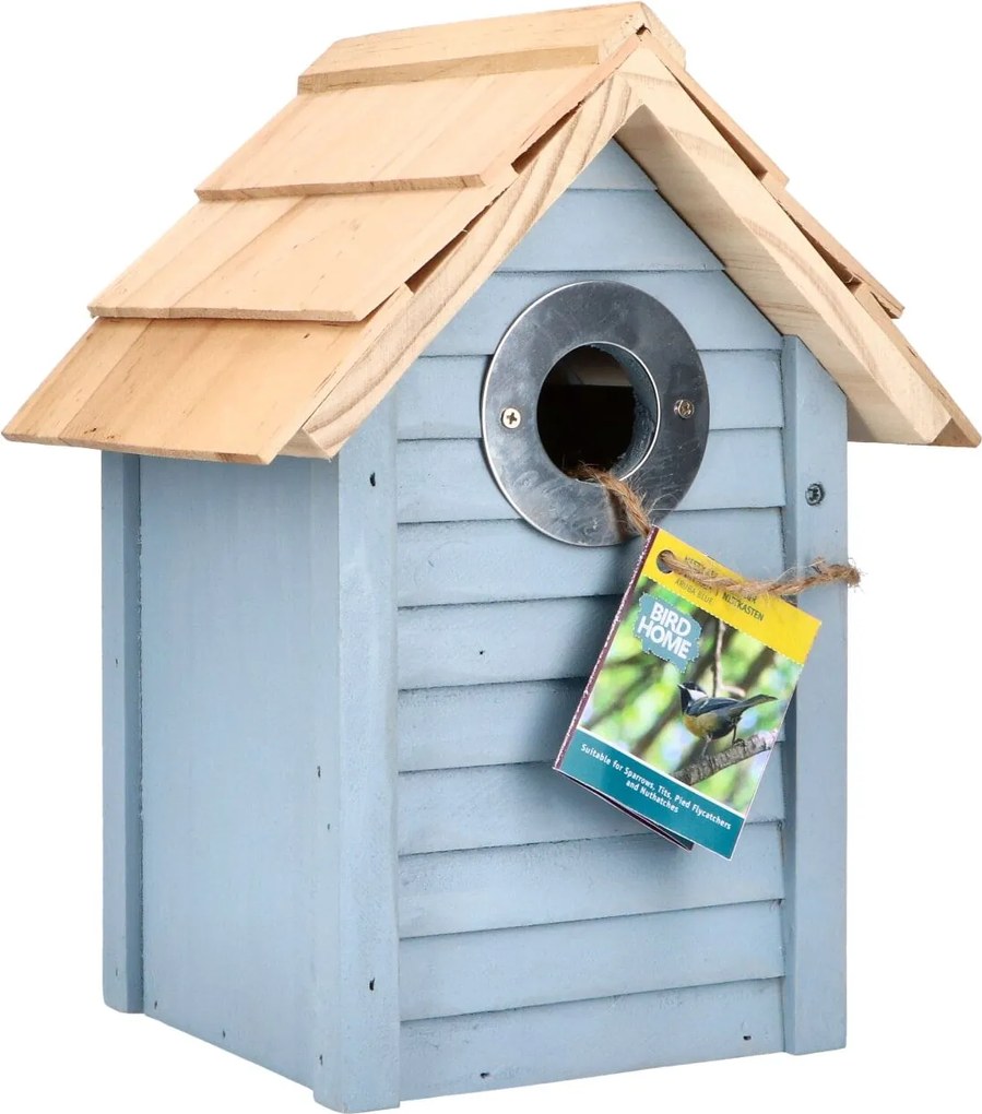 Bûten Home - Nestkast strandhuisje Aruba - blauw - H24xL18xB15cm