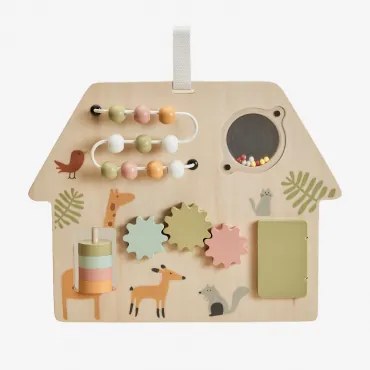 Mahina Kids Houten Multi-activiteitenbord Houtbruin - Sklum