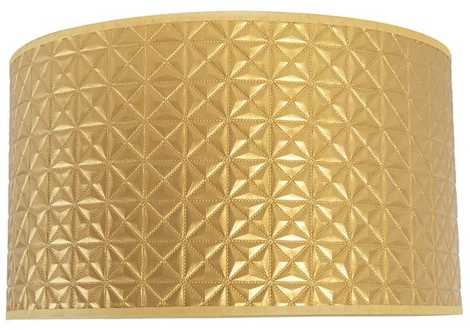 Stoffen Lampenkap goud 35/35/20 triangle dessin cilinder / rond