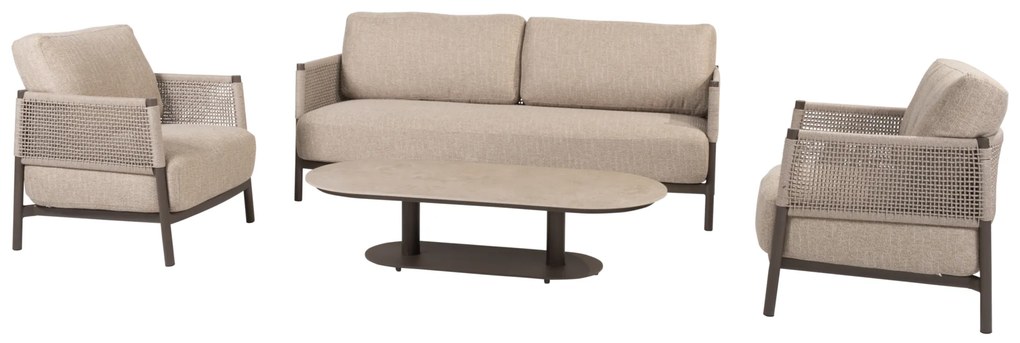 Boaz Savanne stoel bank loungeset 4 delige keramiek terre 4 Seasons Outdoor