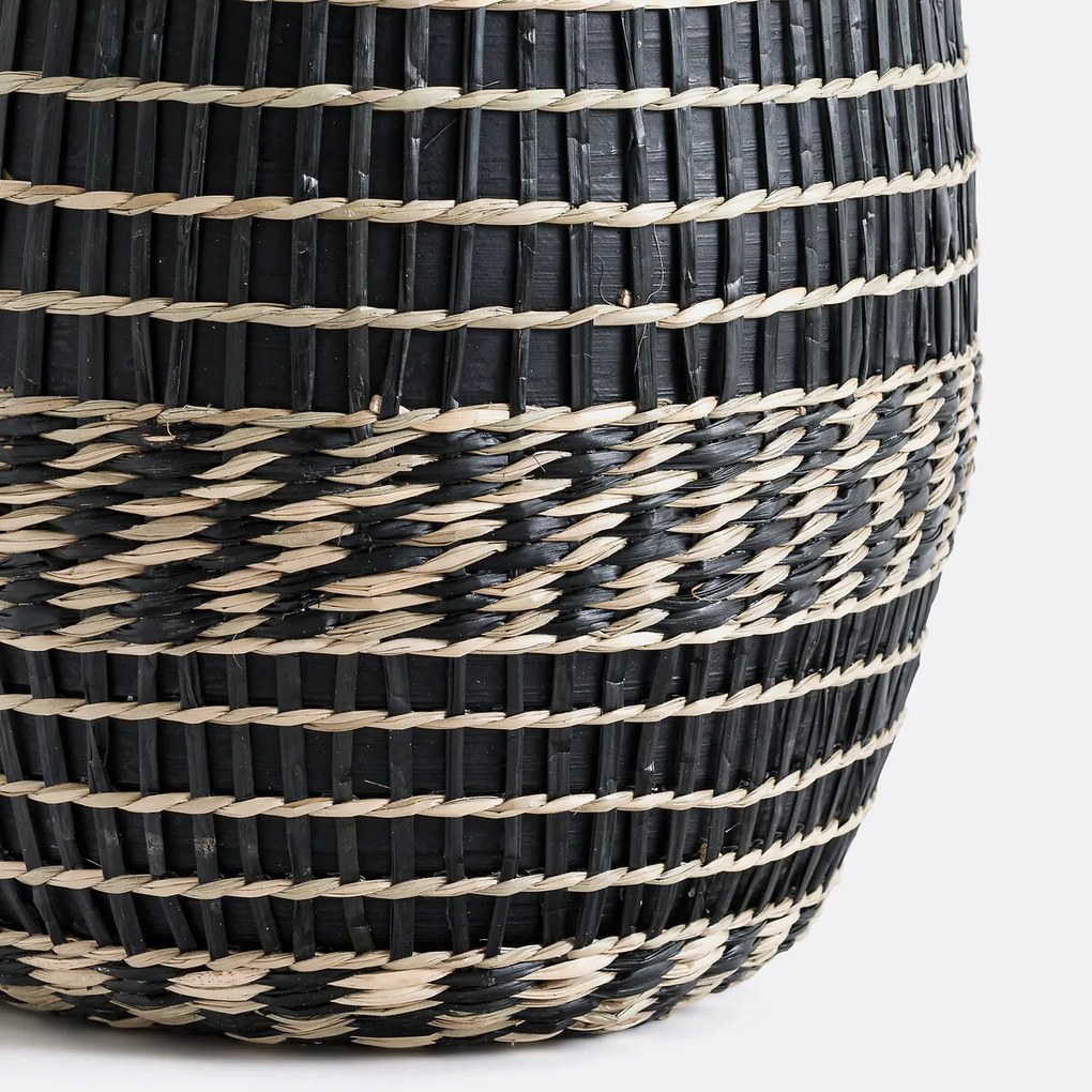 Decoratieve kruik in bamboe H53 cm, Plooming