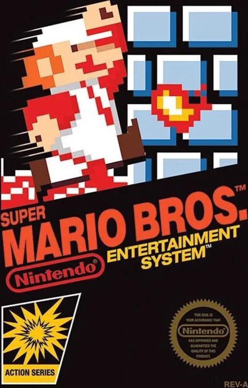 Super Mario Bros: NES Cover 40 x 50 cm Canvas Print