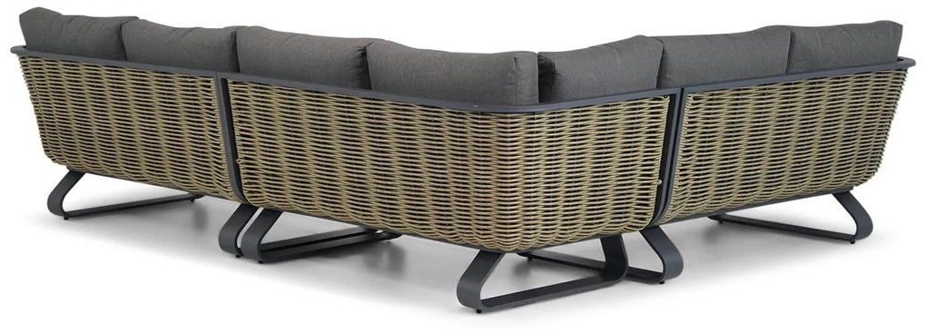 Hoek loungeset 5 personen Aluminium/wicker Grijs  Santika Furniture Santika Tika