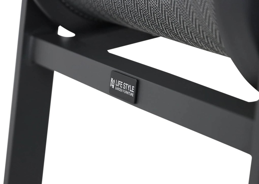 Tuinset 6 personen 230 cm Aluminium/textileen Grijs Lifestyle Garden Furniture Fiora/Veneto