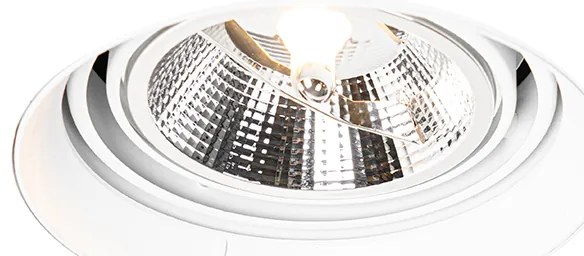 Set van 6 Moderne inbouwspot wit GU10 AR111 rond trimless - Oneon