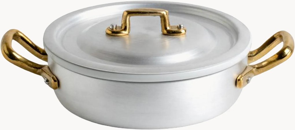 Braadpan Porcelano met handvat, deksel en porseleinen inzetstuk, 3-delig