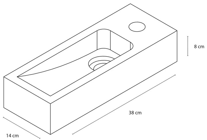 Differnz Luxor Fonteinset 38X14X8cm Natuursteen