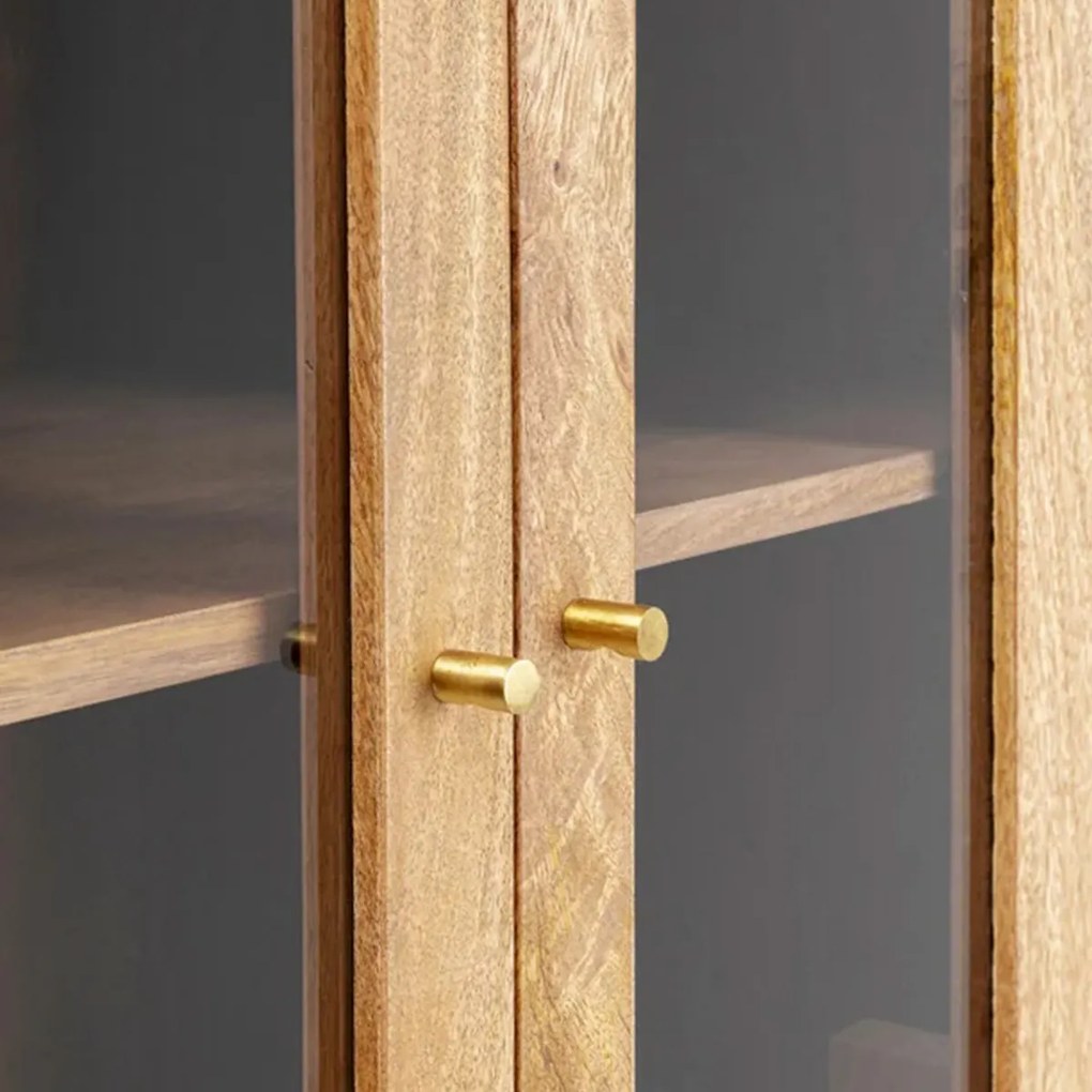 Ovale Buffetkast Mangohout - 100x42x145cm.