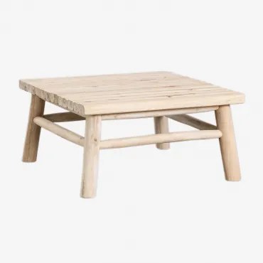 Vierkante Salontafel 80x80 Cm Van Teakhout Narel Houtbruin - Sklum